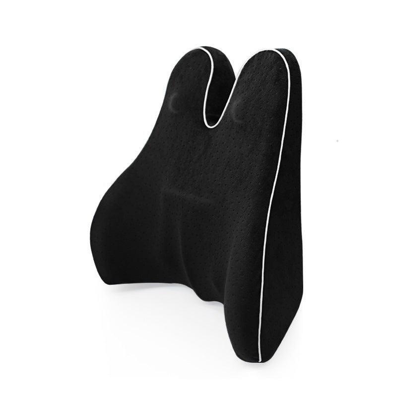 Memory Foam Lumbar Support Élania Black no strap-43x16x39cm