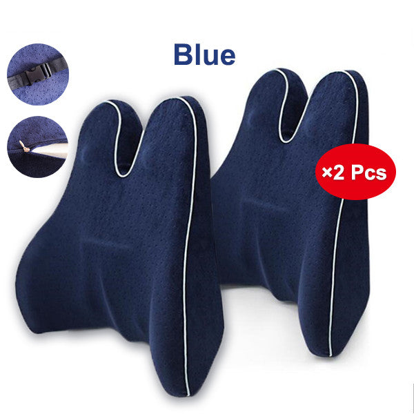 Memory Foam Lumbar Support Élania Blue-2PCS
