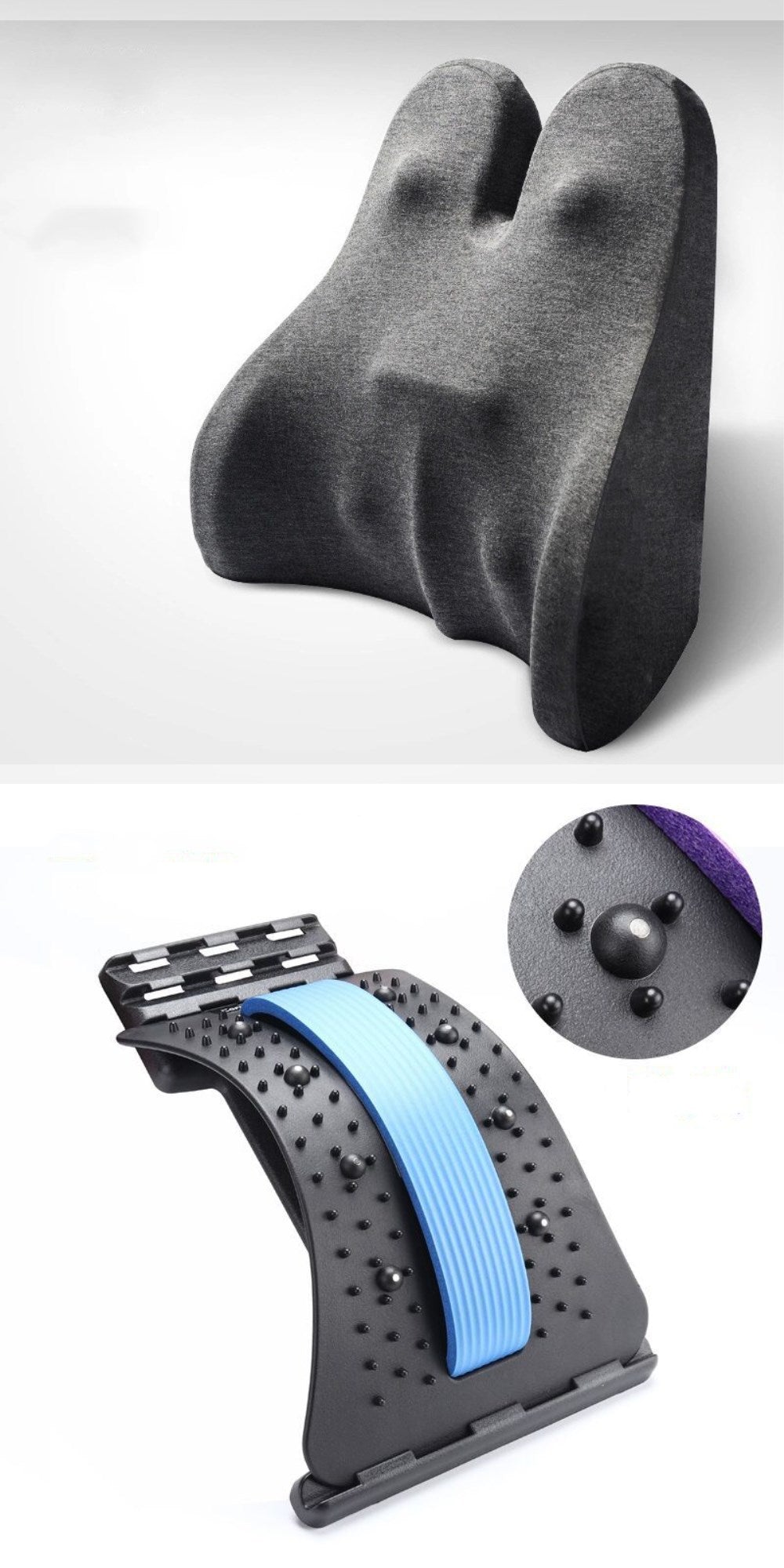 Memory Foam Lumbar Support Élania Dark grey strap-SET