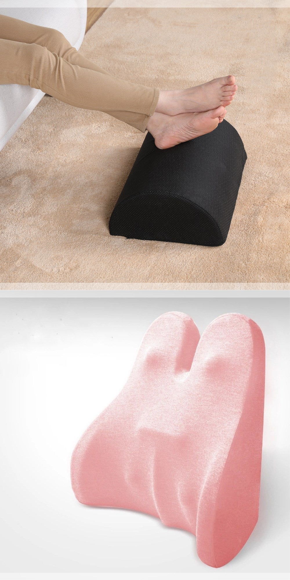 Memory Foam Lumbar Support Élania Pink strap-40X20X10CM