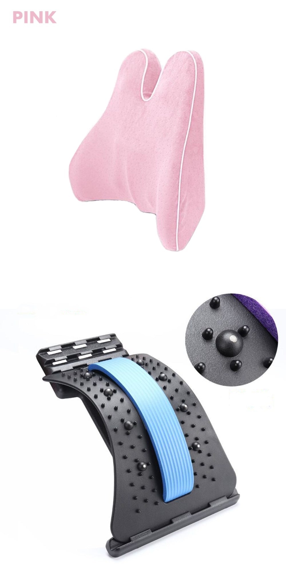 Memory Foam Lumbar Support Élania Strap Pink-SET