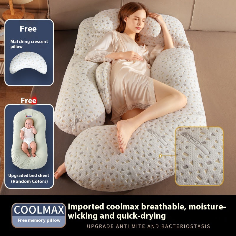 Memory Foam Maternity Waist Support Pillow Sereine COOLMAX Memory Pillow