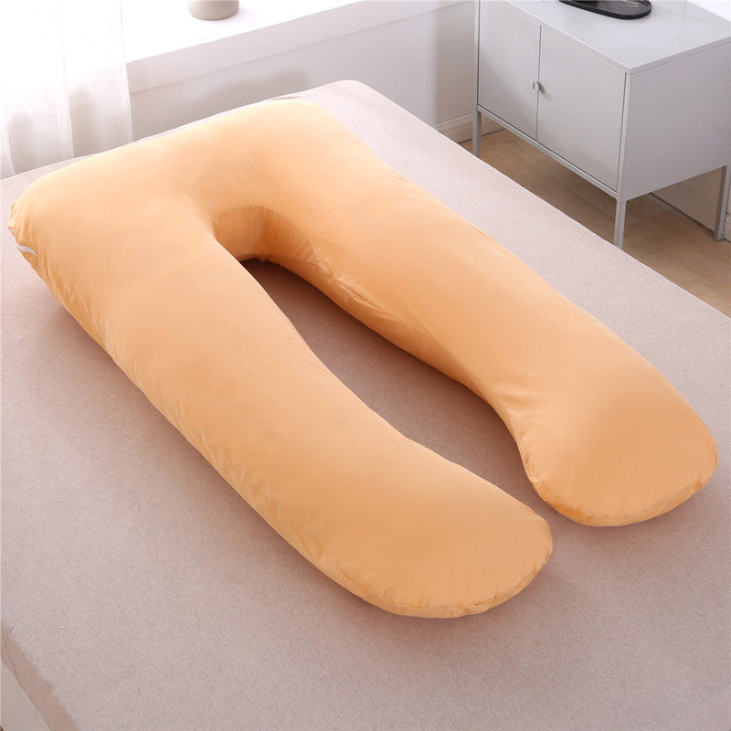 Memory Foam Pillow Cotton Maternity U-Shape LUNÉA Camel-70x130cm