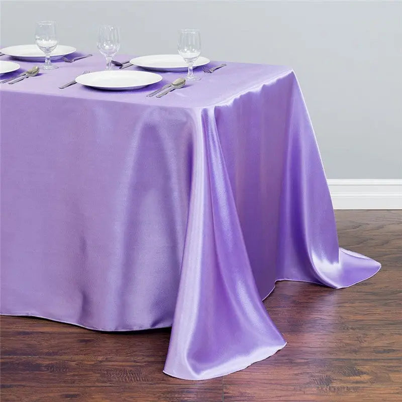 Outdoor Table Cover Satin Elegance AURELIE Light Purple-145x250cm