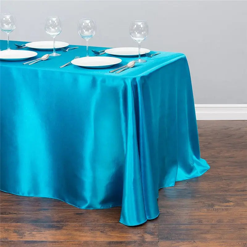 Outdoor Table Cover Satin Elegance AURELIE Turquoise-145x300cm