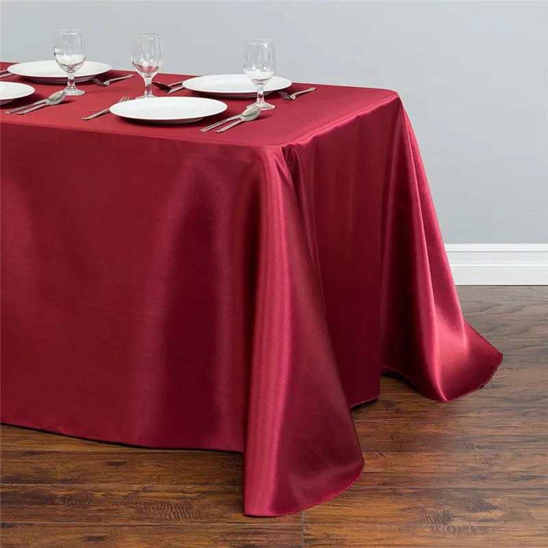 Outdoor Table Cover Satin Elegance AURELIE Wine Red-145x300cm