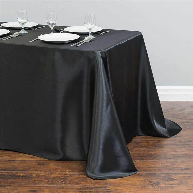Outdoor Table Cover Satin Elegance LUMIERA Black-145x250cm