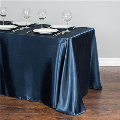 Outdoor Table Cover Satin Elegance LUMIERA Navy Blue-145x250cm
