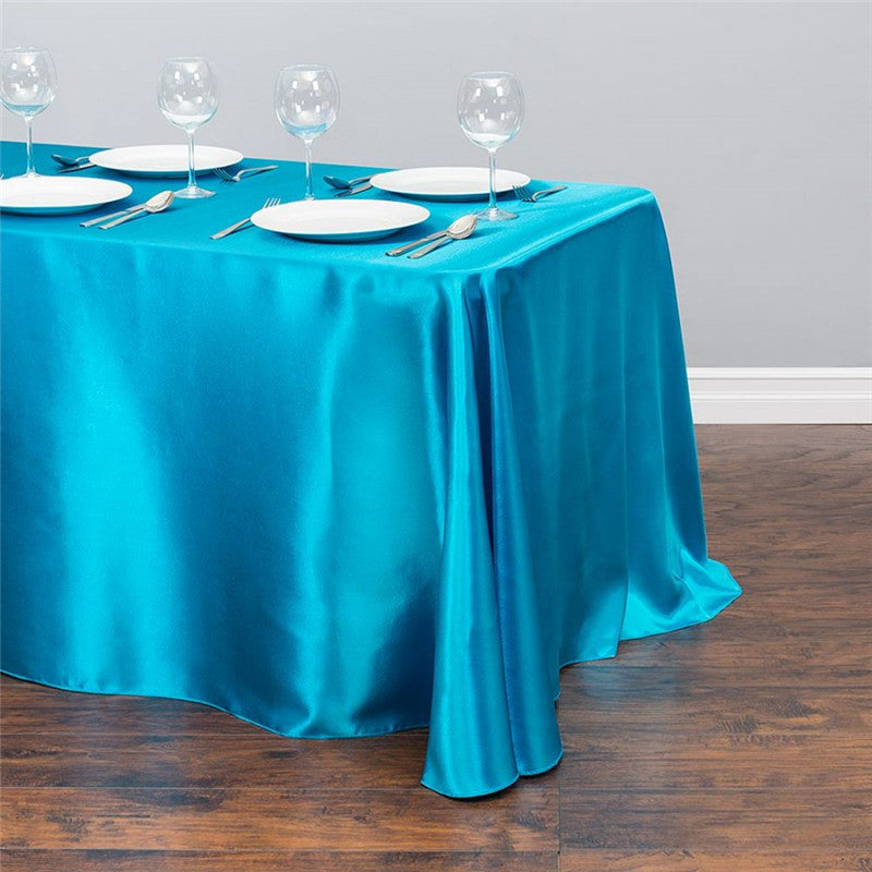 Outdoor Table Cover Satin Elegance LUMIERA Turquoise-145x250cm