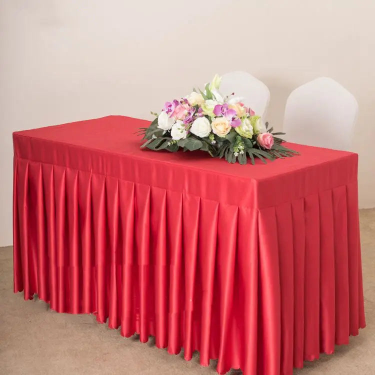 Outdoor Table Cover Satin Fitted ETOILEA Bright red satin-120x60x75cm