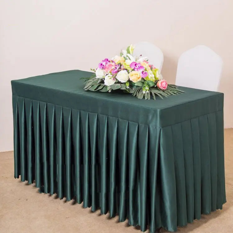 Outdoor Table Cover Satin Fitted ETOILEA Dark green satin-140x40x75cm