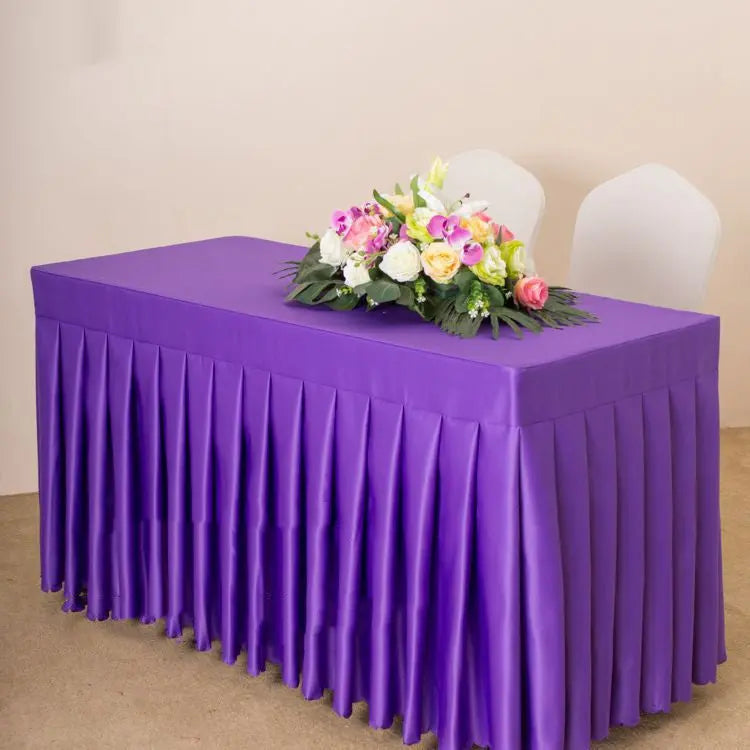 Outdoor Table Cover Satin Fitted ETOILEA Purple satin-180x45x75cm