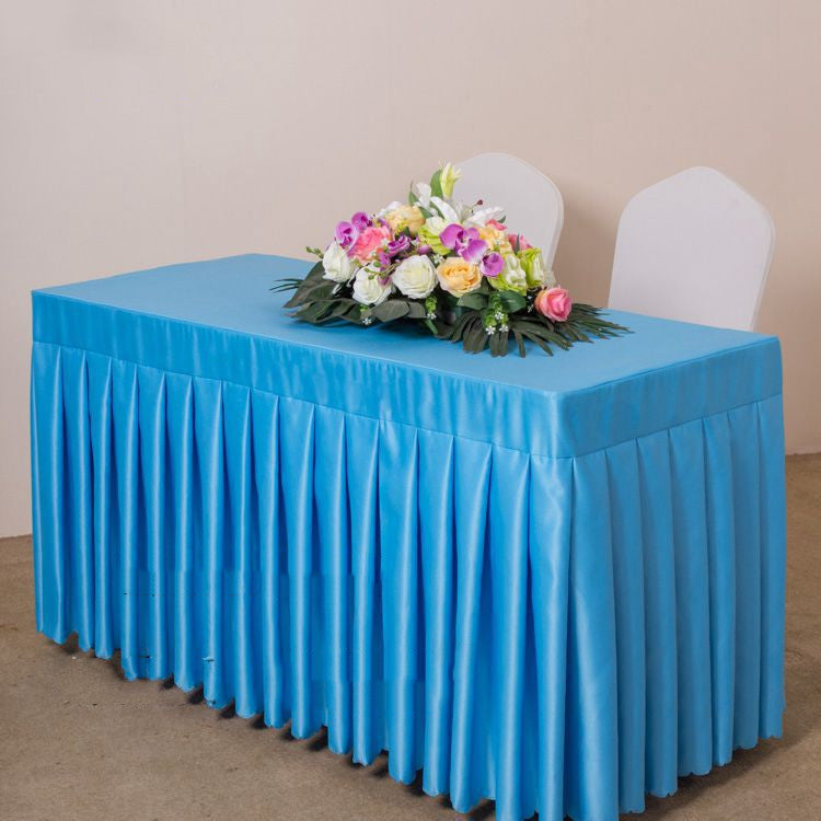 Outdoor Table Cover Satin Fitted ETOILEA Sky blue satin-120x40x75cm
