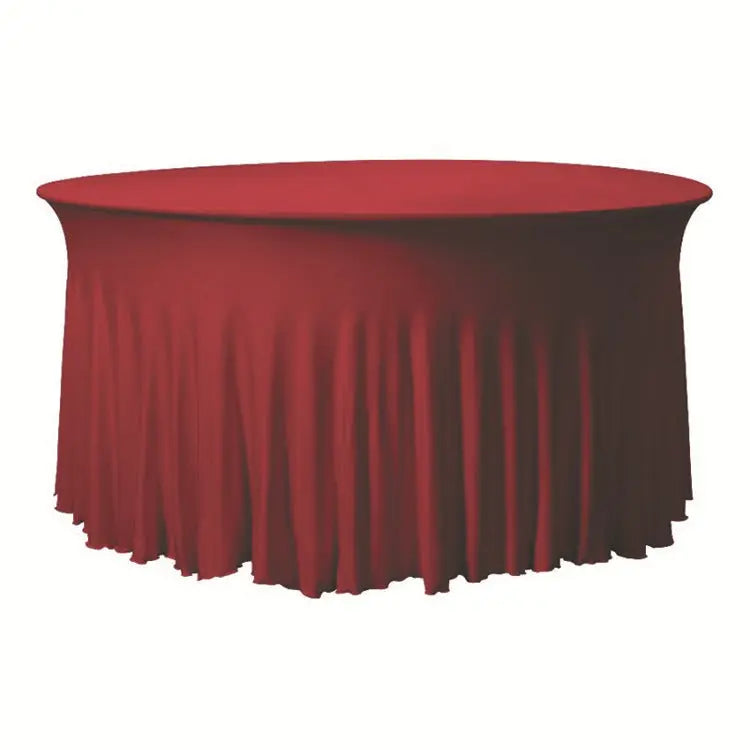 Outdoor Table Cover Stretch Skirted MIRELLE Burgundy-150x75CM