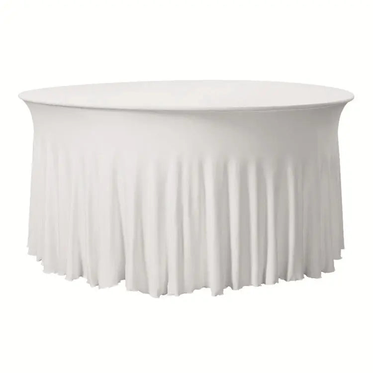 Outdoor Table Cover Stretch Skirted MIRELLE White-160x75CM