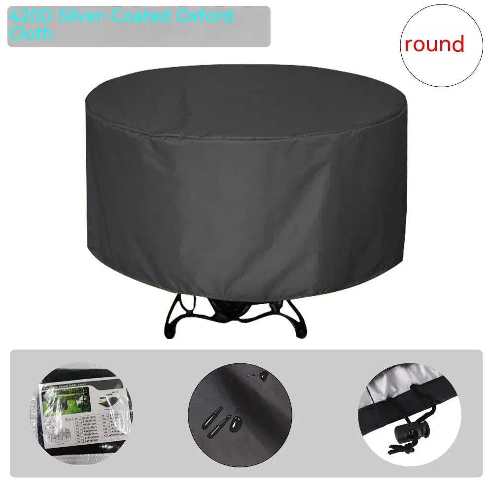 Outdoor Table Cover Waterproof Velara 420D Silver Coated Waterproof-185x110cm