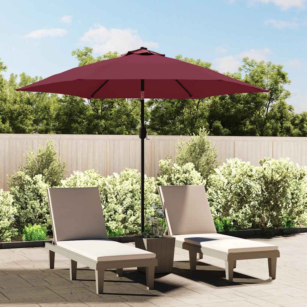 Parasol Replacement Cover UV-Guard Polyester LUCIE Bordeaux red