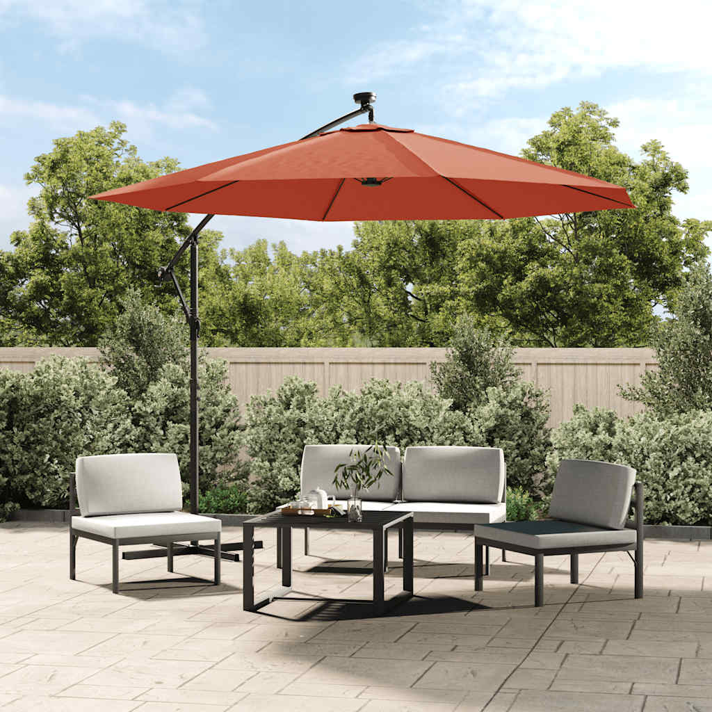Parasol Replacement Cover UV-Resistant ELODIE terracotta-350 cm