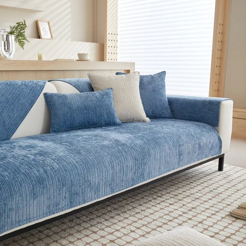 Pet Protection Cover Chenille Minimalist CHENEAU Blue-70x90CM