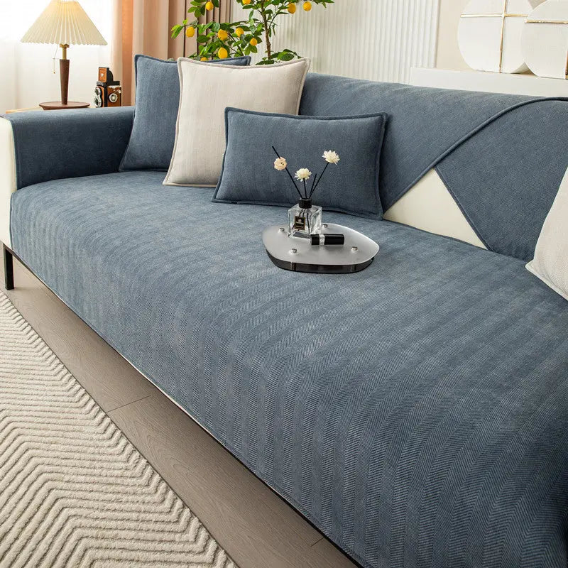 Pet Protection Cover Chenille Minimalist LUMIELA Blue Grey-110x210CM