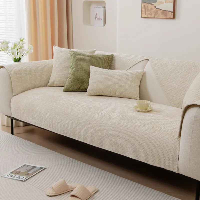Pet Protection Cover Chenille Minimalist Virelia Beige-90x70cm