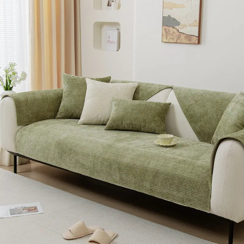 Pet Protection Cover Chenille Minimalist Virelia Green-110x160cm