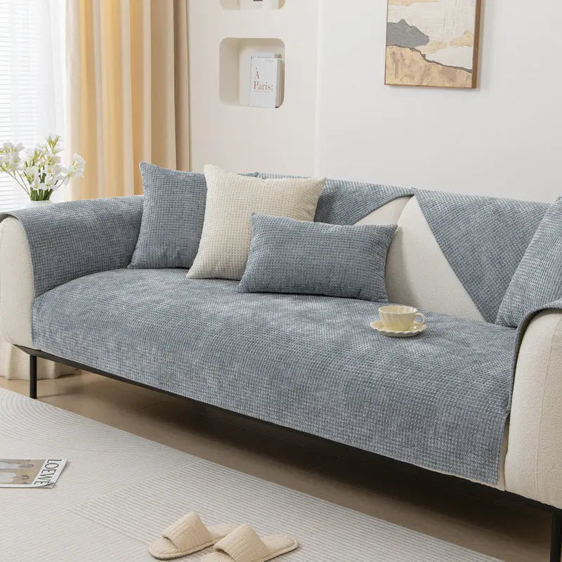 Pet Protection Cover Chenille Minimalist Virelia Light Gray-90x70cm
