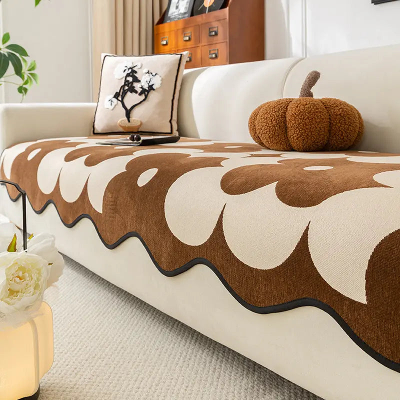 Pet Protection Cover Chenille Modern LUVÉRAE Coffee Color-90X320cm