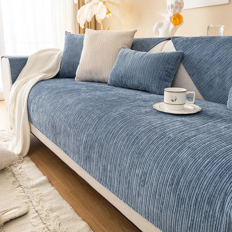 Pet Protection Cover Chenille Non-Slip LUMIERE Cloud Blue-110X240cm