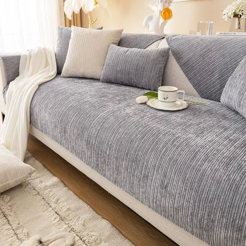 Pet Protection Cover Chenille Non-Slip LUMIERE Cloud Gray-110X160cm