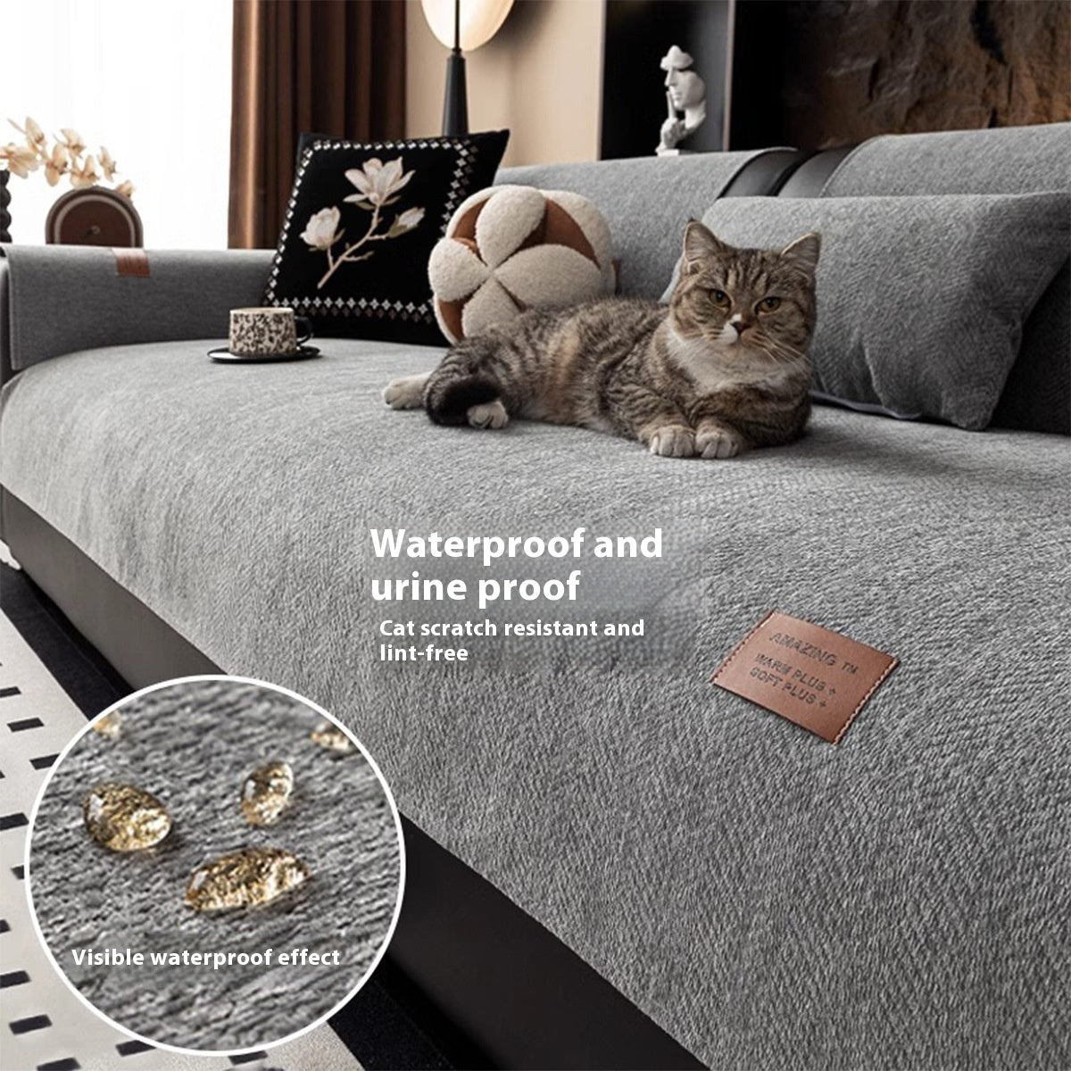 Pet Protection Cover Chenille Waterproof LUCINEA