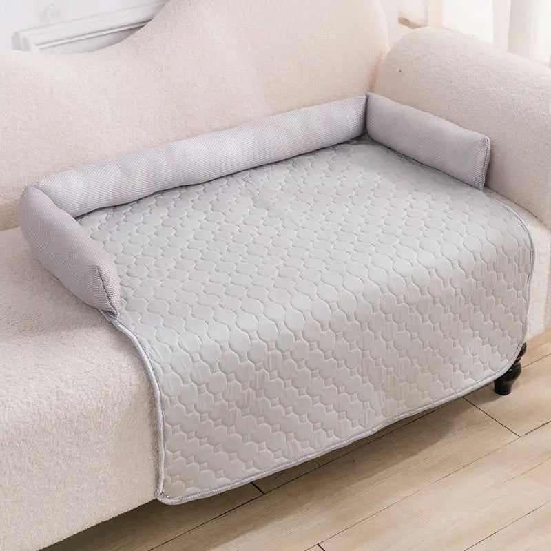 Pet Protection Cover Cooling Ice Silk GLACÉA Light Gray-75x75cm