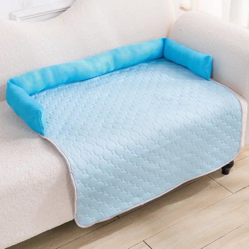 Pet Protection Cover Cooling Ice-Silk GLACÉO Blue-75x75cm