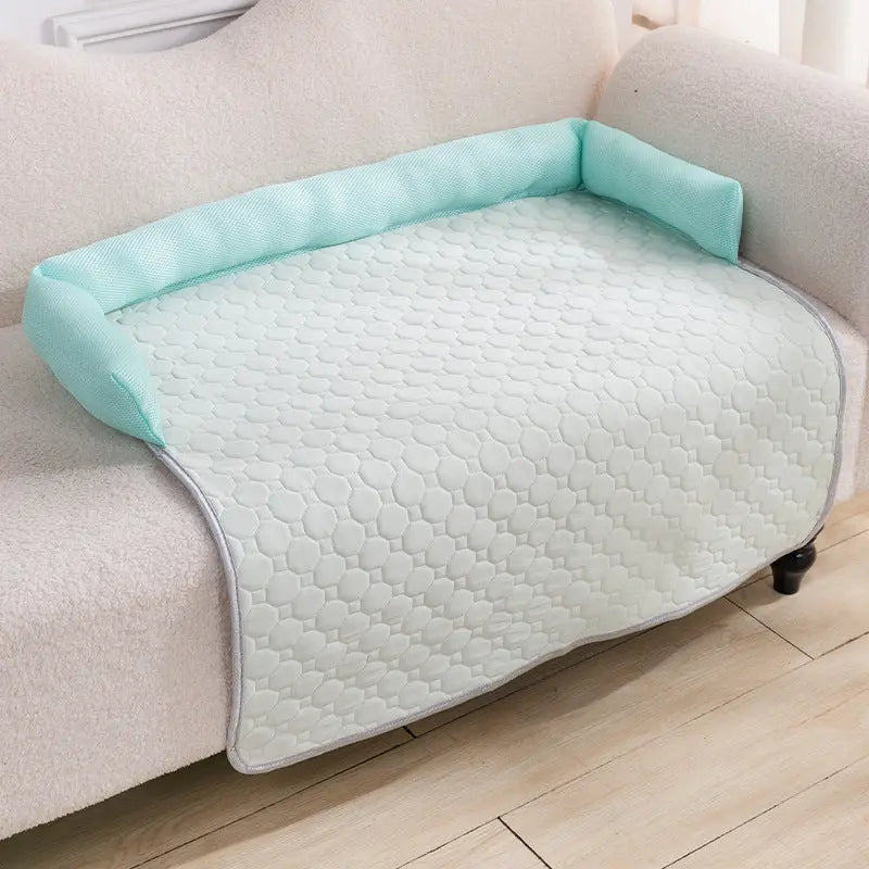 Pet Protection Cover Cooling Ice-Silk GLACÉO Light Blue-75x75cm