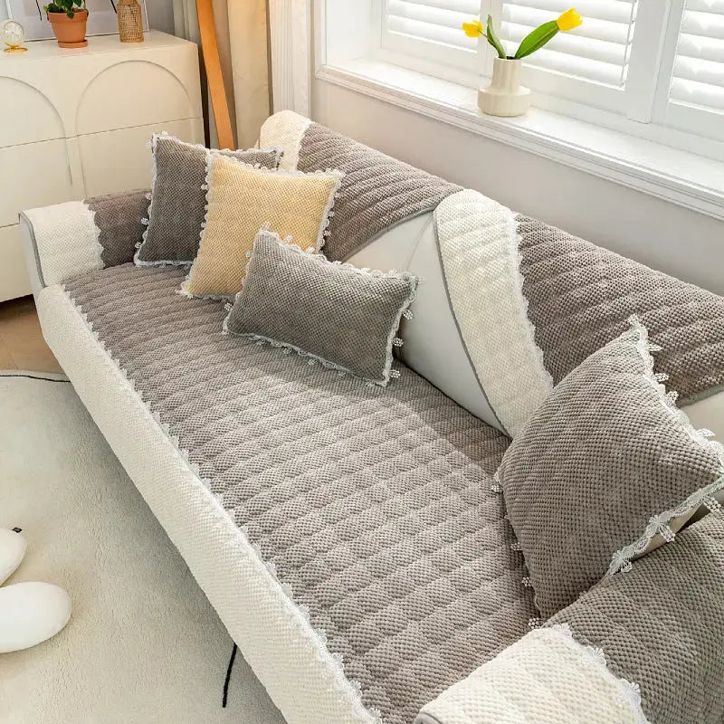 Pet Protection Cover Corduroy Cozy CALINE Light gray-90x120cm