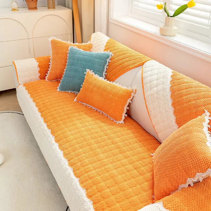 Pet Protection Cover Corduroy Cozy CALINE Orange-90x240cm