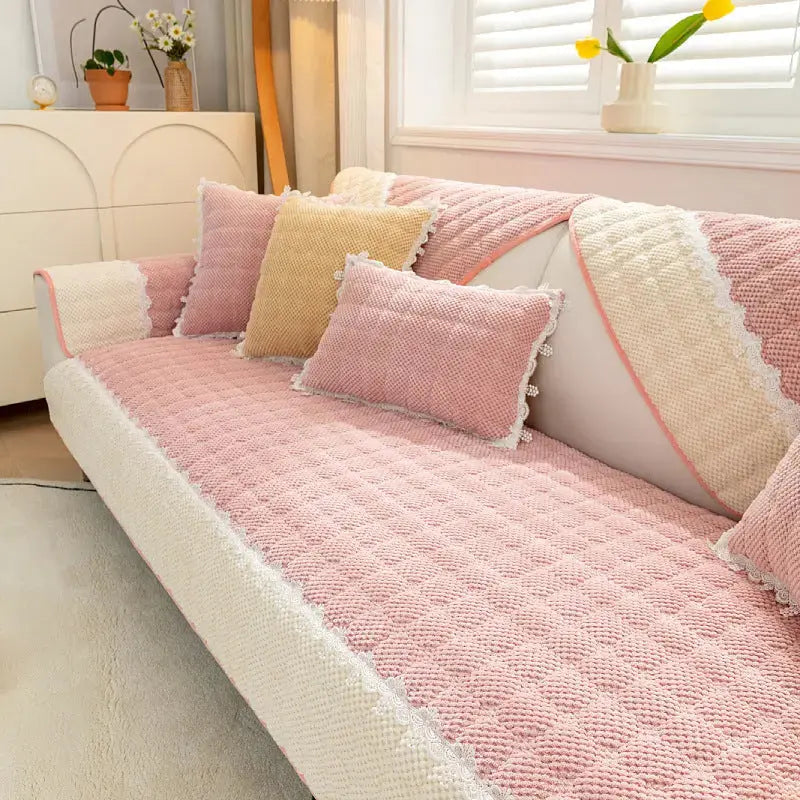 Pet Protection Cover Corduroy Cozy CALINE Pink-90x240cm