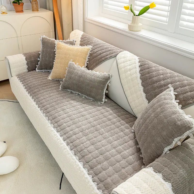 Pet Protection Cover Corduroy Cozy TENDREX Light gray-90x210cm