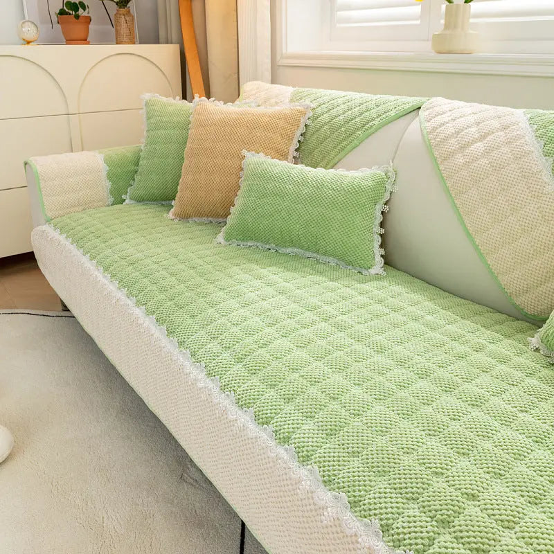 Pet Protection Cover Corduroy Cozy TENDREX Light green-110x160cm