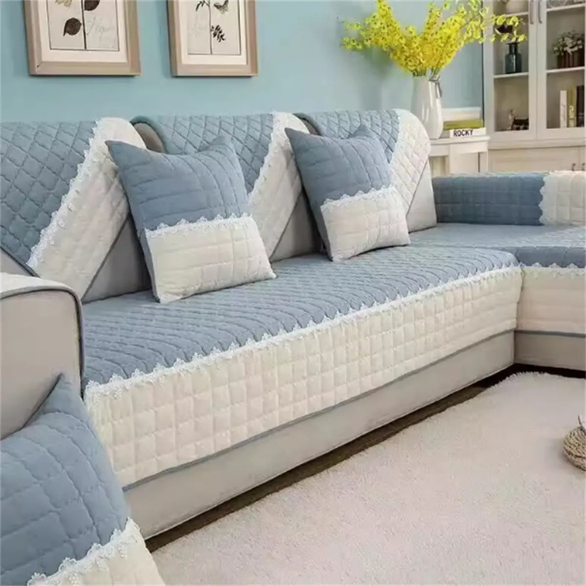 Pet Protection Cover Cotton Non-Slip CHERIE Jane Eyre blue-90x120cm