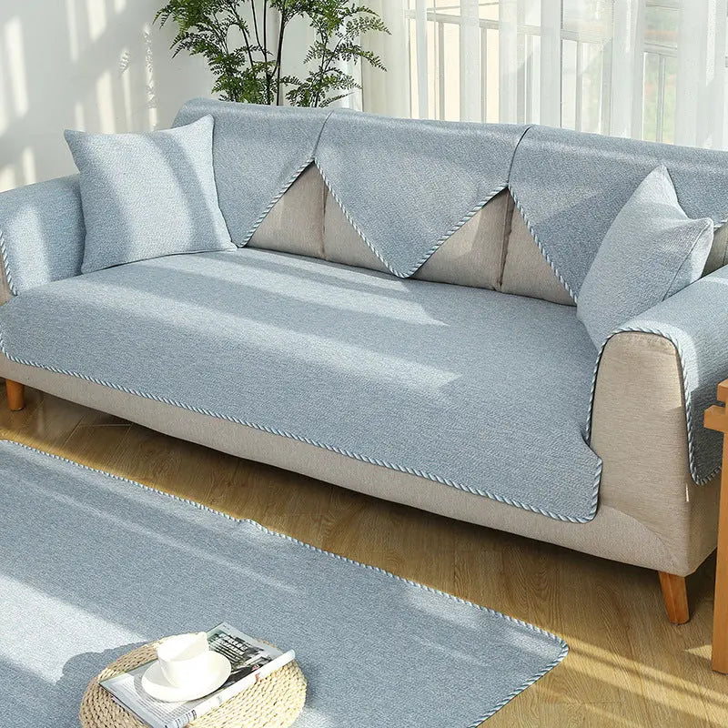 Pet Protection Cover Cotton Non-Slip LINÉAIRE Blue-110x240CM