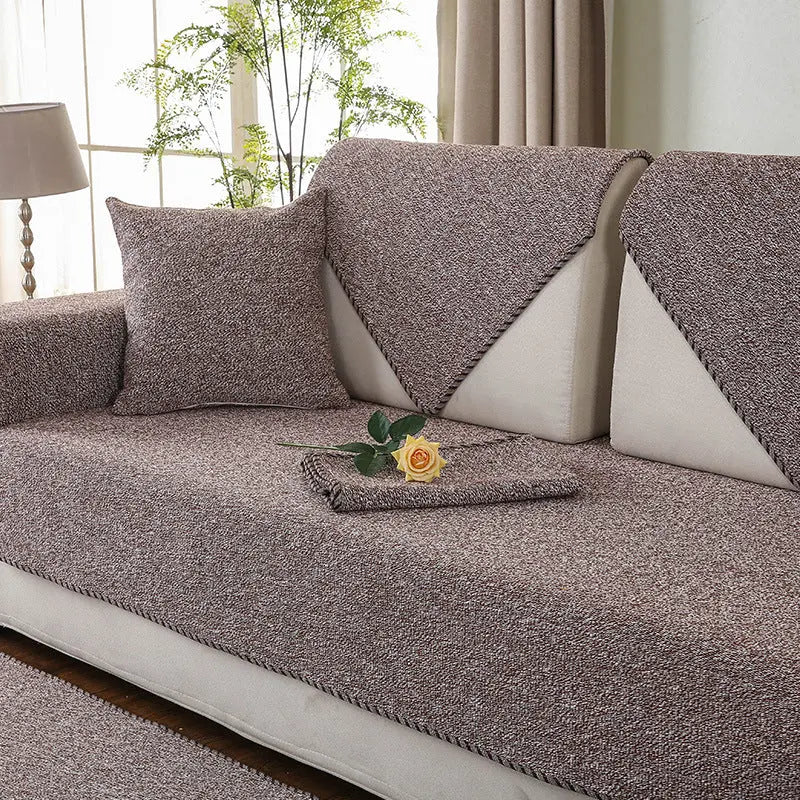 Pet Protection Cover Cotton Non-Slip LINÉAIRE Coffee-110x240CM