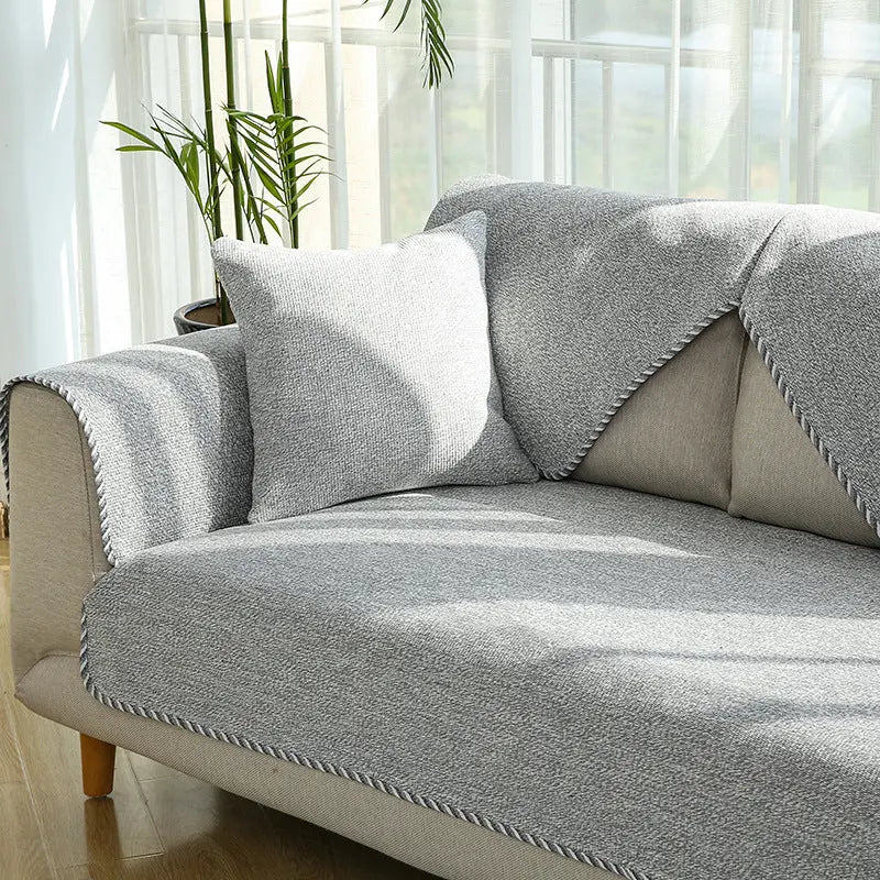 Pet Protection Cover Cotton Non-Slip LINÉAIRE Grey-70x210CM