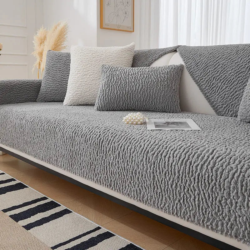 Pet Protection Cover Flannel Cozy LUMIÈRE Caterpillar Gray-90x180cm