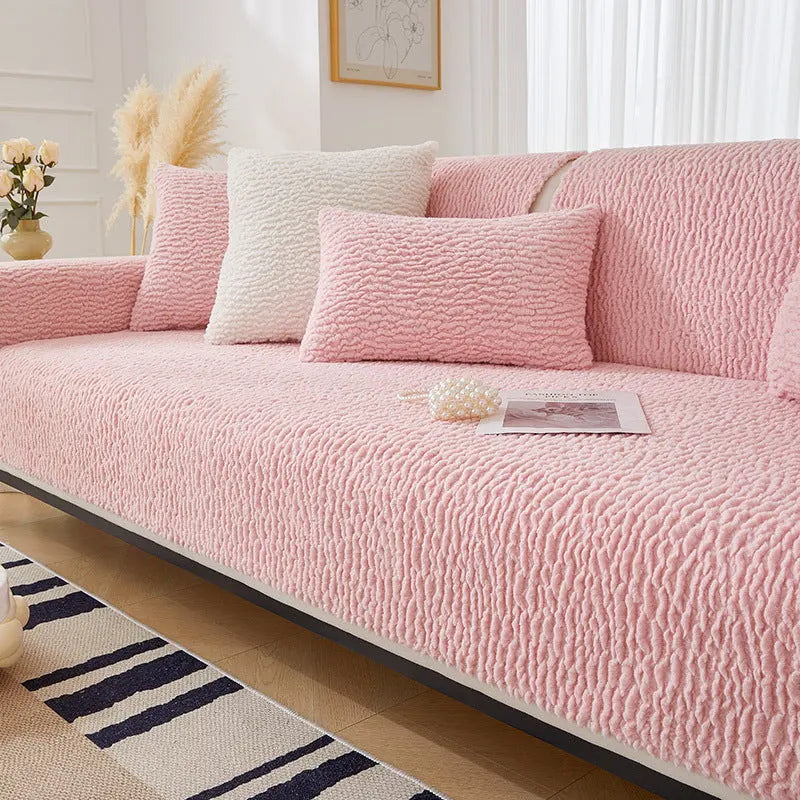Pet Protection Cover Flannel Cozy LUMIÈRE Caterpillar Pink-90x180cm