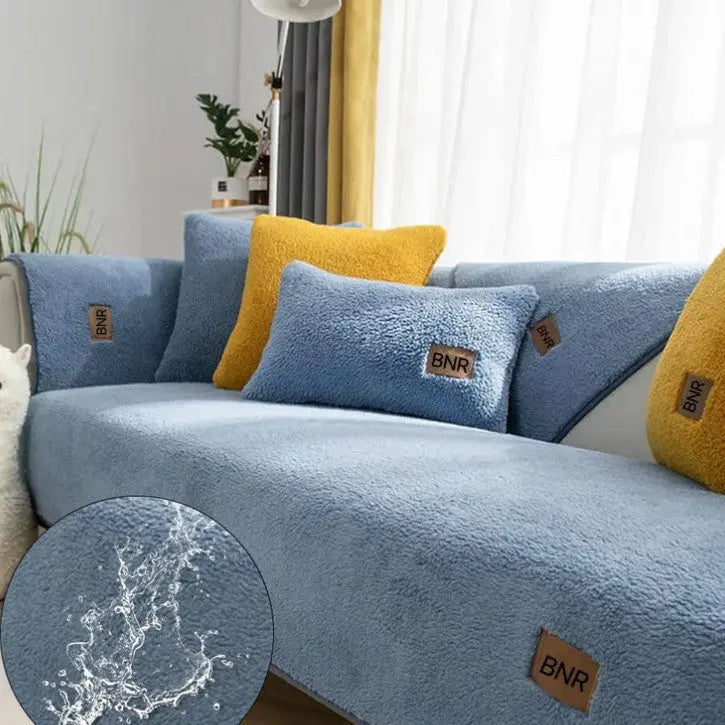 Pet Protection Cover Lambswool Washable LINAË Blue-70X70cm