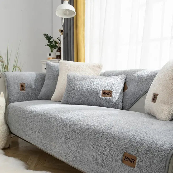 Pet Protection Cover Lambswool Washable LINAË Gray-90X180cm