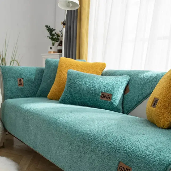 Pet Protection Cover Lambswool Washable LINAË Green-90X210cm