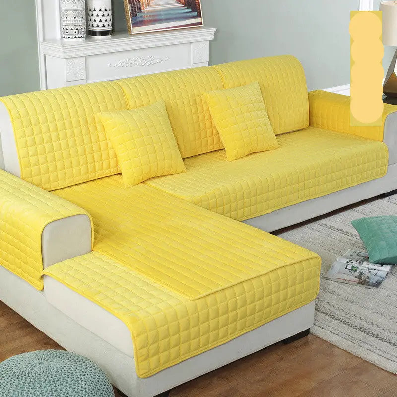 Pet Protection Cover Plush Anti-Skid LUMIELLE Yellow-XXL