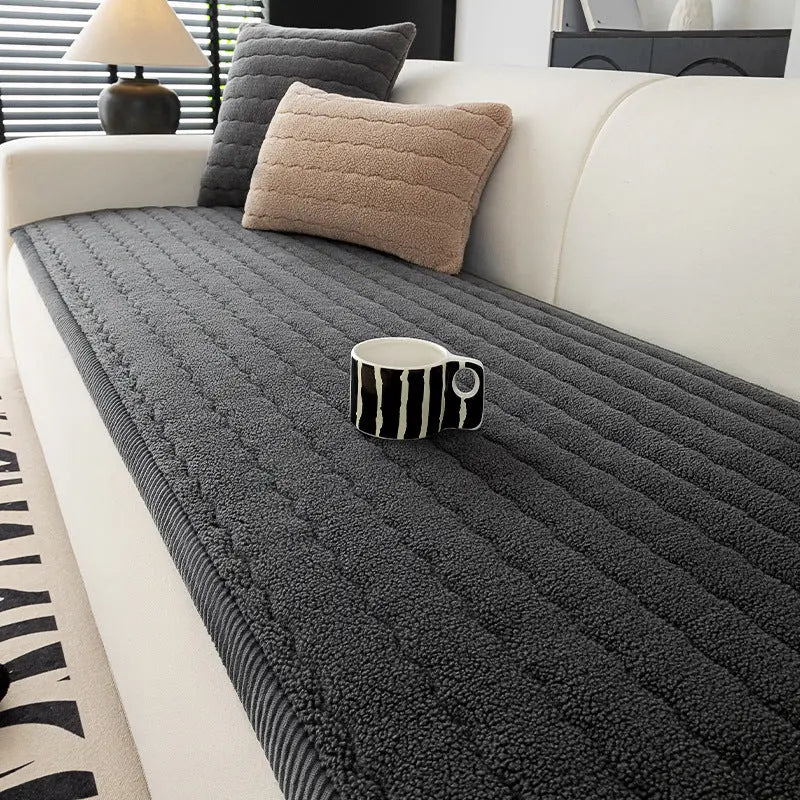 Pet Protection Cover Plush Cozy LUMIERE Dark Gray-55×190cm